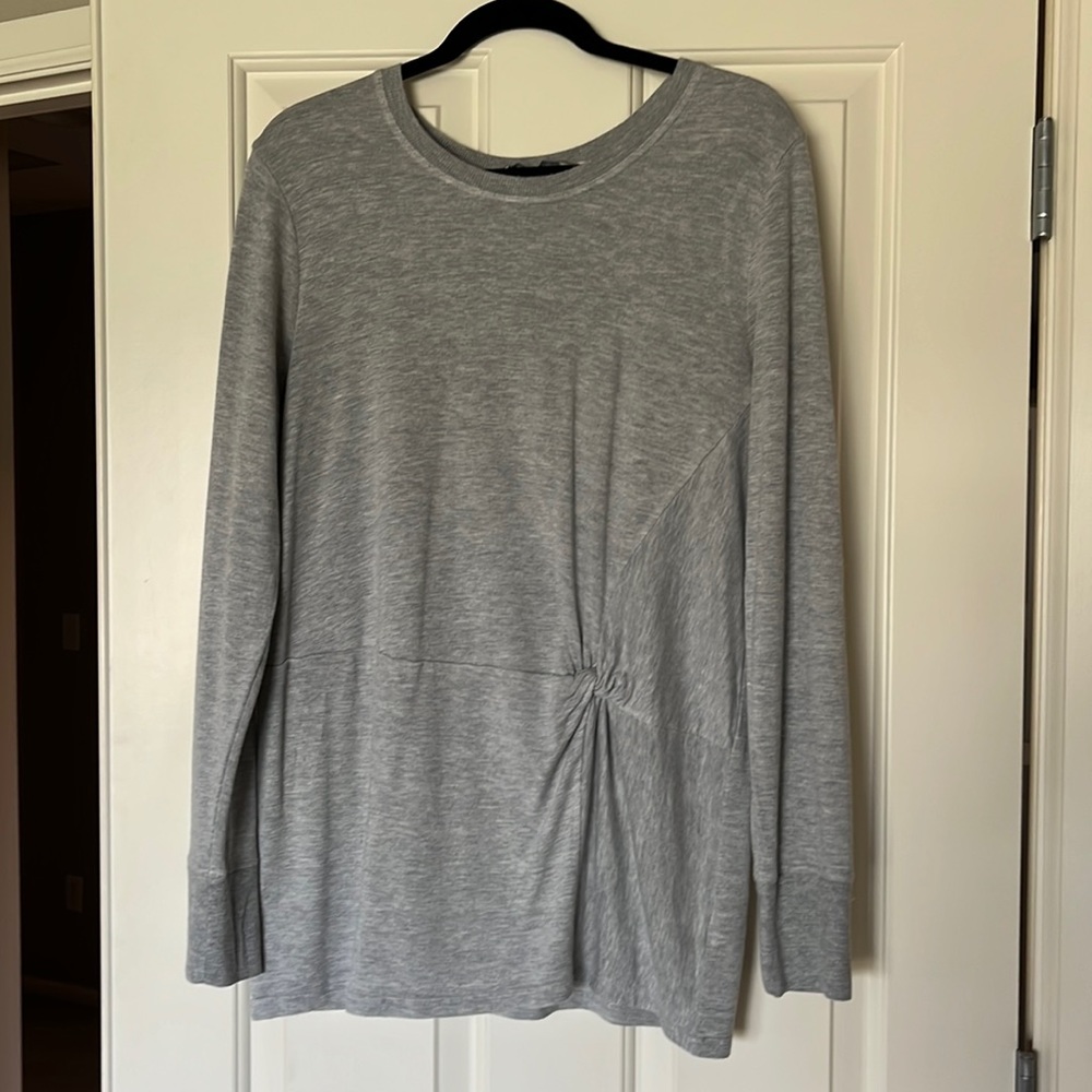 Gray Athleta sweatshirt with waist detail size large